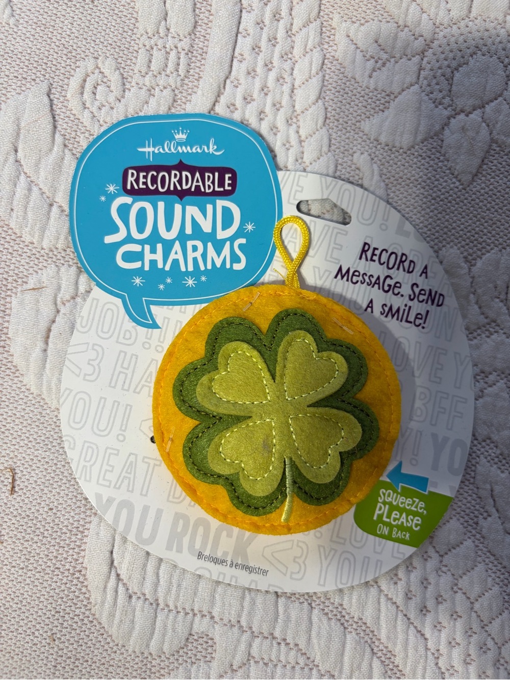 Hallmark Kids Recordable Sound Charm NWT backpacks diaperbags comfort Great Gift